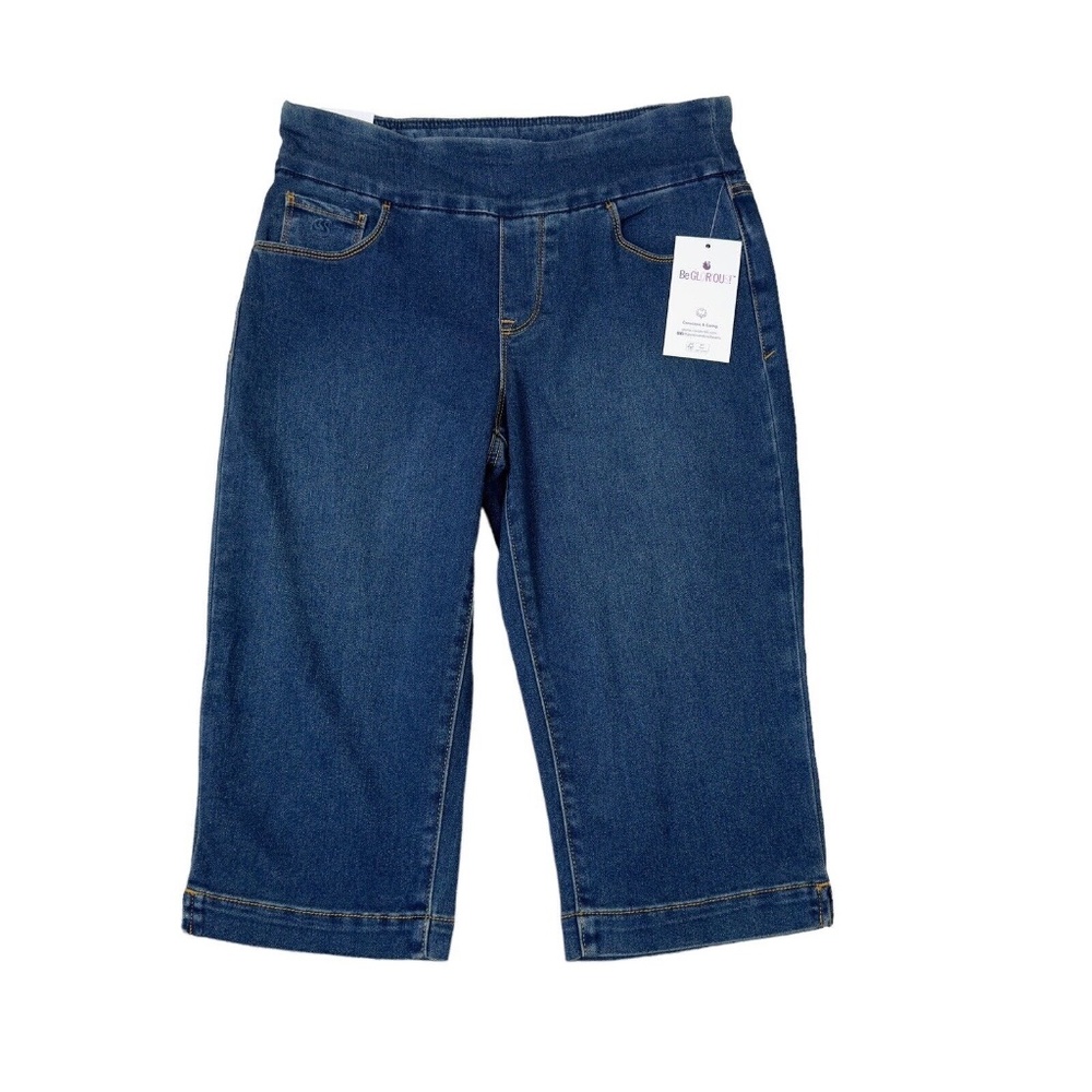 Gloria Vanderbilt Womens 6 Amanda All Around Slimming Effect Blue Caraway Capri
